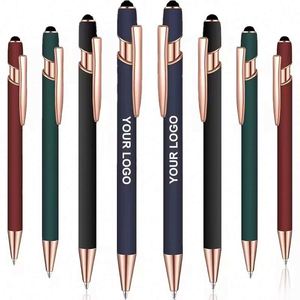Bolígrafo 2 en 1 de Alta Calidad en Oro Rosa, Multifuncional, con Punta Táctil, Cuerpo Metálico, Novedoso, para Oficina, con Logotipo, para Regalo - Product Image 5