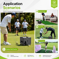 Distributeur de balles de golf semi-automatique personnalisé pour practice, alimentateur de balles avec construction métallique, capacité de 50 balles, machine à placer les tees