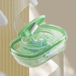 Kotak Obat Portabel Kapasitas Besar Pengingat Obat Pemotong dan Penyimpanan Obat dalam Satu Perangkat Dispenser Perjalanan Multikompartemen - Product Image 4