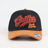 Topi Baseball Bordir Premium Logo Kartun Huruf, Bahan Suede, Pinggiran Melengkung, Dapat Disesuaikan, Model Snapback Modis
