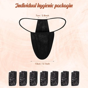 100 piezas Bikini Tanga desechable Miss Shorts para mujer Bragas Tela no tejida Calzoncillos de diamantes de imitación - Product Image 4