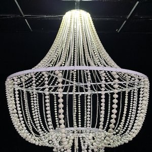 Pearl Patterned Acrylic <b>Ceiling</b> Pendant Multi Head Chandelier For <b>Wedding</b> <b>Decor</b> Living Room Home Use - Product Image 4