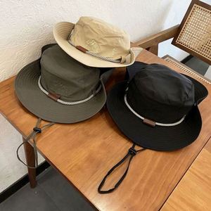 Factory Designer Sun protection Waterproof Breathable Outdoor Hiking <b>Hat</b> Embroidery logo Bucket <b>Hat</b> With String - Product Image 1