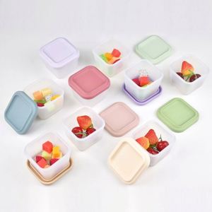 Portable <b>Kids</b> Travel Snack Serving <b>Box</b> Silicone <b>Storage</b> Container Leak Proof Microwavable Bpa Free Eco-Friendly Food Grade - Product Image 3