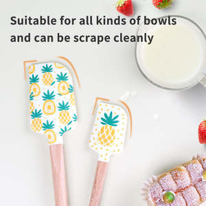 Factory <span class=keywords><strong>Outlet</strong></span> Utensilio de <span class=keywords><strong>cocina</strong></span> Raspador de mango de madera resistente al calor con espátula de silicona para hornear - Product Image 5