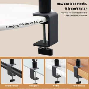 Bras de micro professionnel pour studio, 360° °   Support de microphone rotatif en alliage d'aluminium pour l'enregistrement de podcasts, vente en gros BX-M09D2 - Product Image 5