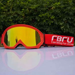 FBFU Vente en gros directe usine Lunettes de ski pour jeunes avec verres anti-buée, pour sports de plein air et cyclisme, légères, verres remplaçables en PC - Product Image 2