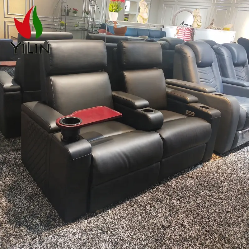 R668 Woonkamer Banken Sectionals Home Theater Fauteuil Zwart Film Loveseat Cinema Theater Zitplaatsen