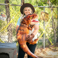 Marionnette de dinosaure bébé T-rex animatronique réaliste contrôlée à la main pour cadeaux d'anniversaire et fêtes