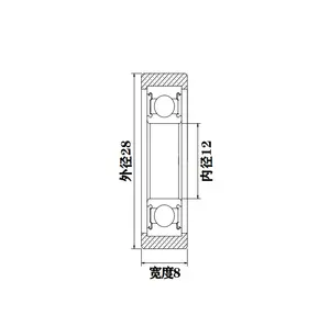 SEMEI 폴리 우레탄 소형 풀리 휠 690zz 베어링 PU690128-8 12x28x8mm 롤러 플라스틱 PU 볼 베어링 풀리 용