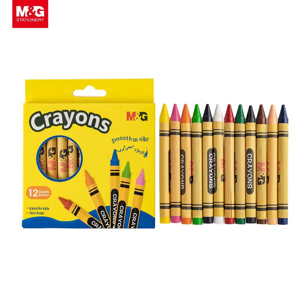 M & g conjunto de crayon de arte 12 em 1, crayon à base de água, lavável, triângulo, escolar, crianças, artigos de papelaria