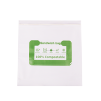 Sacs à sandwich en plastique biodégradables compostables à fermeture éclair personnalisés en usine pour la conservation des collations