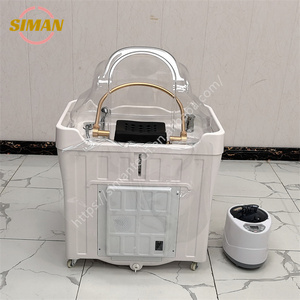 Bac à <span class=keywords><strong>shampoing</strong></span> de luxe japonais Siman avec bassin en ABS, chauffe-eau, réservoir d'eau de 50 L et réservoir d'eaux usées de 25 L pour soin du cuir chevelu - Product Image 6