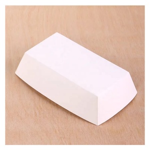 Barquette en papier jetable, économique, écologique, personnalisée, en kraft blanc, 10oz, 23oz, 32oz, pour frites, snacks, poulet frit - Product Image 6