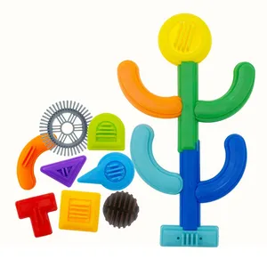 아기 부드러운 고무 빌딩 블록 조기 교육 퍼즐 실리콘 장난감