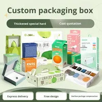 Boîte d'emballage en carton ondulé blanc épais personnalisé, boîte cadeau vide à double insert avec impression offset