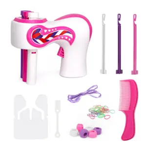 Girls Electric Automatic Hair Braid Diy Stylish Braiding Hairstyle Tool Twist Braider Machine Weave Roller Pretend Kids Toys