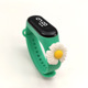 Montre électronique portable pour enfants avec bracelet LED blanc, autocollant de dessin animé, étanche, contrôle tactile, pour garçons et filles, idéale pour la natation