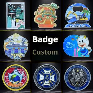 Fabricante de insignias metálicas personalizadas: Medalla conmemorativa de anime con logo impreso de dibujos animados, tipo esmalte, para procesamiento de medallas, regalo de China - Product Image 2
