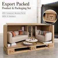 Ensemble de canapés modulaires de luxe en cuir PU pour petits appartements - Design moderne