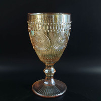 Aeofa Deux options Classique Meilleures ventes Gobelets uniques pour mariage 300 ml Verres à vin ambrés Verre coloré Gobelet pour mariage