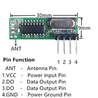 433Mhz Ultra Hétérodyne RF Récepteur Sans Fil Module Haute Sensibilité Porte Contrôle Alarme Thunderbolt Lampe Télécommande Récepteur