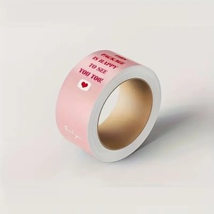 Cinta Adhesiva Romántica Rosa con Mensaje de Agradecimiento para Cajas de Regalo, Recuerdos de Boda, Fiestas de Cumpleaños y Manualidades - Product Image 2