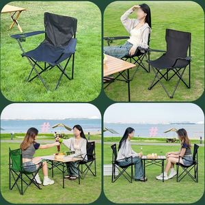 Fauteuil portable léger transfrontalier avec accoudoirs, en tissu Oxford 600D et acier carbone, pliable et personnalisable, pour l'extérieur - Product Image 4
