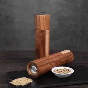 Tùy Chỉnh Logo Khuyến Mại Bộ Quà Tặng Salt Shaker Cao Cấp Gỗ Salt/Pepper Grinder & Gỗ Pepper Mill