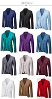 Costumes Noirs Homme Grande Qualité Blazers Business/Meilleur Smoking Marié Trois Pièces Taille EUR US XS-3XL (Vestes+Gilet+Pantalons)