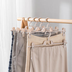 Plastic Clothing Suit Skirt Shirt Dress Pants Coat Hanger With <b>Clips</b> Plastic Cheap Pants Hangers - Product Image 5