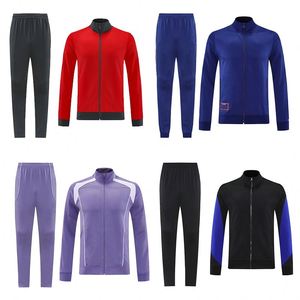 Conjunto de Chaqueta y Pantalones Deportivos Madrid en Oferta, Cuello Alto Elástico con Cremallera Completa para Correr en Invierno y Entrenamiento de Fútbol - Product Image 5