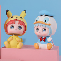Dessin animé créatif univers mignon petite planète bobblehead poupée voiture gâteau décorations de cuisson