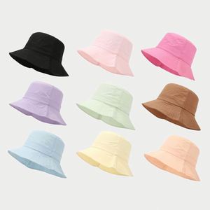 Wholesale 2024 Summer New Arrival Fashion Women Men Color Breathable Waterproof Sun <b>Hat</b> Blank Fast Dry Bucket <b>Hat</b> - Product Image 1