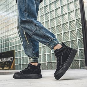 New Mid-top Closed Toe Genuine Leather Casual <b>Shoes</b> Trendy Fashionable <b>Chunky</b> Anti-slip Breathable Shock-absorbing <b>Shoes</b> - Product Image 3