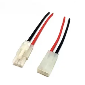 L6.2 Tamiya macho hembra 2P enchufe línea de conexión 6,2mm terminal cable de alimentación 20cm 22AWG Cable de silicona para carga de batería RC