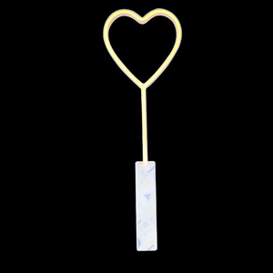 <b>LED</b> 45cm Neon Glow <b>Sticks</b> for Concerts Heart-shaped Handheld Plastic <b>Light</b> <b>Sticks</b>-Battery Operated Adult Indoor Use - Product Image 5