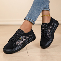 Vente en gros de baskets décontractées pour femmes, personnalisées, légères, sportives, respirantes, à lacets, ajourées, à semelle épaisse et robuste, pour l'automne, direct usine