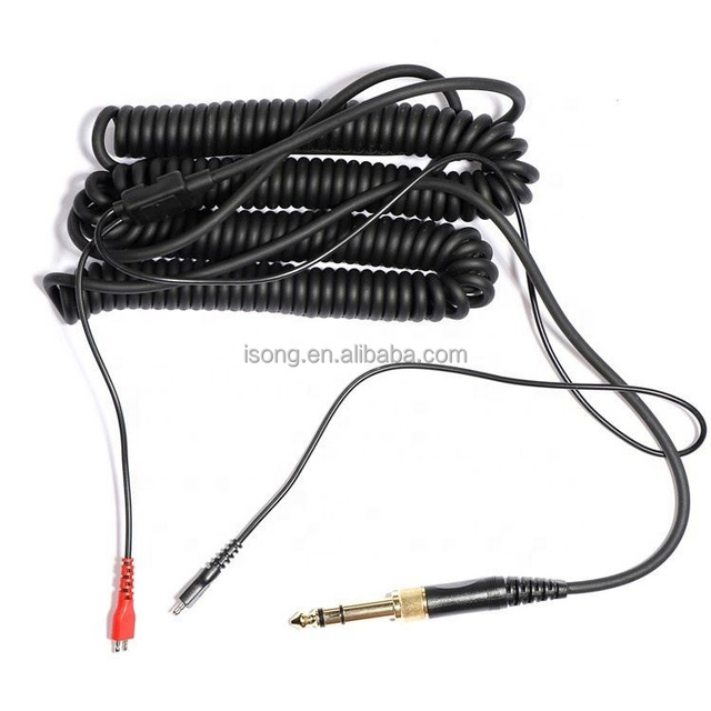 1.5m-5m 6.35mm Headphone Replacement Coiled Spring Audio Cable for Sennheiser HD25 HD560 HD540 HD430 HD250
