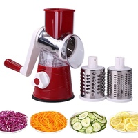 Trancheuse Manuelle Multifonctionnelle 3-en-1 pour Légumes, Râpe à Fromage, Hachoir à Concombres, Coupe-Dés de Pommes de Terre pour Usage Alimentaire Commercial