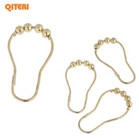 Crochets de rideau de douche en acier inoxydable de haute qualité, très vendus, antirouille, accessoires de rideau de douche de luxe pour hôtel, design moderne