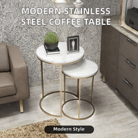 Premium Modernes Edelstahl-Couchtisch-Set mit Verstellbarer Höhe, Tragbarem Design, Umweltfreundlicher Holzplatte und Korrosionsschutz-Beschichtung