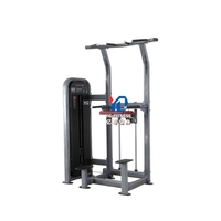 Máquina de Dominadas y Flexiones Asistidas con Pila de Pesas y Barra Multigrip, Equipo Comercial de Entrenamiento de Fuerza para Gimnasio en Casa