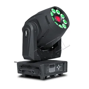 Luzes de led dj, cabeça com movimento led 120w + 9x12w lavagem rgbwa + uv 6 em 1 leds dmx equipamento de iluminação de palco