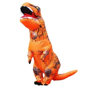 Ingrosso tuta gonfiabile di Halloween di grandi dimensioni Deluxe aria soffiata Costume gonfia T-Rex dinosauro Costume di Halloween