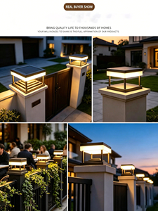 Factory Customized Modern Minimalist Gate <b>Light</b> Pillar Outdoor D 15/25/35/45CM <b>LED</b> E27 IP65 Waterproof Solar Pillar <b>Light</b> - Product Image 3