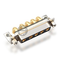Conectores de montaje en panel en ángulo con pines de soldadura 5W5 Power D Sub Sockets Conectores de montaje en panel duraderos