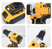 Perceuse-visseuse électrique sans fil multifonction DW 10 mm jaune au lithium rechargeable, visseuse électrique domestique 3-en-1 avec batterie
