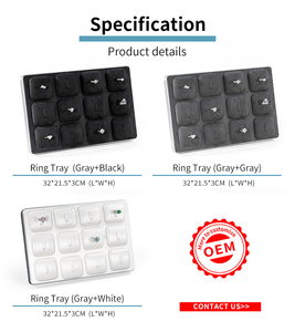 Stackable kim loại cạnh đồ trang sức hiển thị đứng đặt khay vòng. Tự làm kết hợp đồ trang sức sang trọng hiển thị đứng - Product Image 3