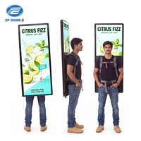 Sac à dos publicitaire LED portable en gros, haute luminosité, pour publicité mobile et graphique